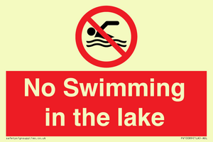 No Swimming in the lake